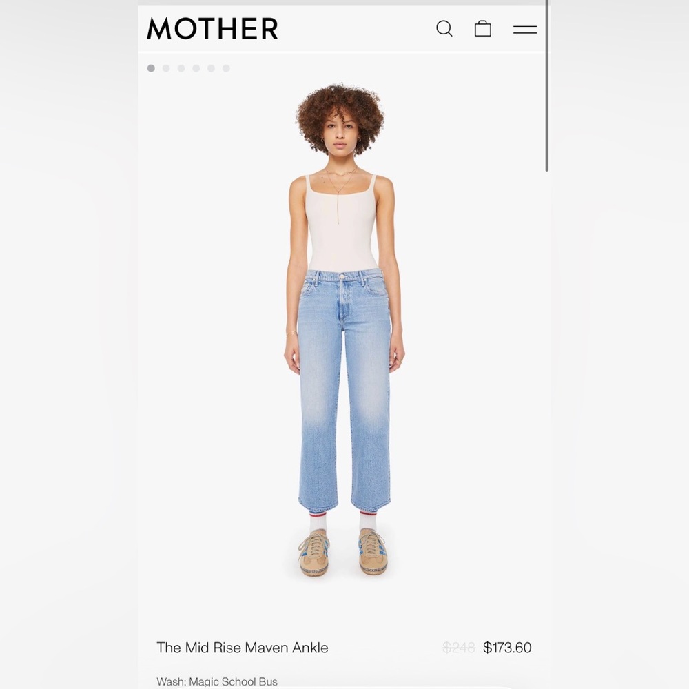 MOTHER Jeans The Mid Rise Maven Ankle 32